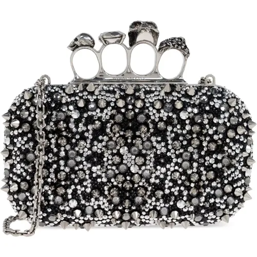 Clutches, female, , Size: ONE SIZE Skull Four Ring Clutch - alexander mcqueen - Modalova