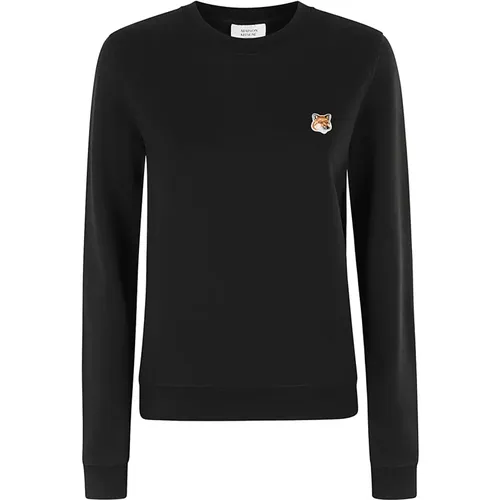 Fox Head Patch Sweatshirt , Damen, Größe: M - Maison Kitsuné - Modalova