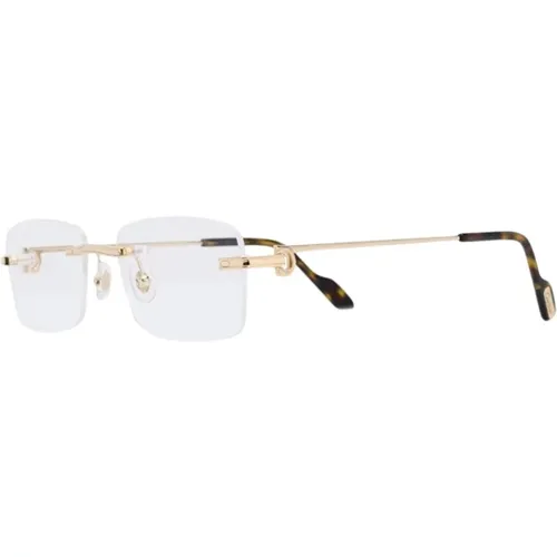 Gold Optical Frame Must-Have , male, Sizes: 55 MM - Cartier - Modalova