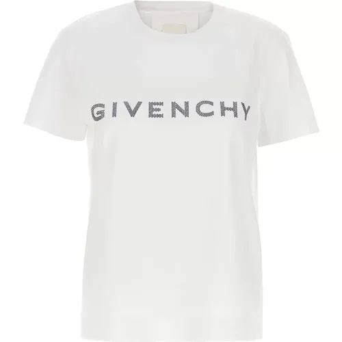 Glamorous Rhinestone Signature T-Shirt , female, Sizes: XS - Givenchy - Modalova