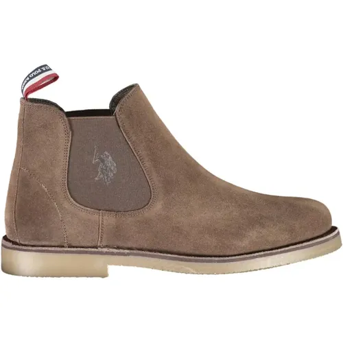 Chelsea Boots, male, , Size: 12 US Elastic Ankle Boots with Contrasting Details and Logo - U.s. Polo Assn. - Modalova