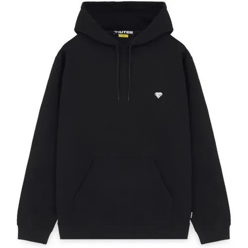 Herz Logo Hoodie Schwarz Baumwolle - IUTER - Modalova