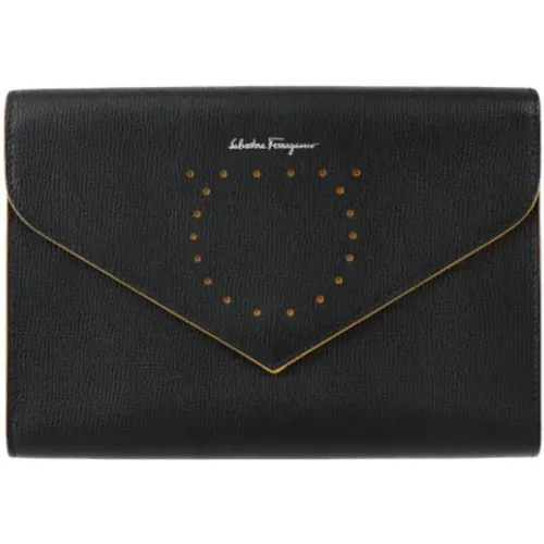 Pre-owned Clutches, female, , Size: ONE SIZE Pre-owned Leather clutches - Salvatore Ferragamo Pre-owned - Modalova