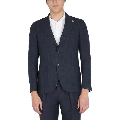 Single-Breasted Jacket , male, Sizes: XL, 2XL - Lardini - Modalova