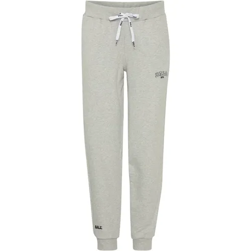 Graue Sweatpants mit Coolen Bestickten Details , Damen, Größe: M - Ball - Modalova