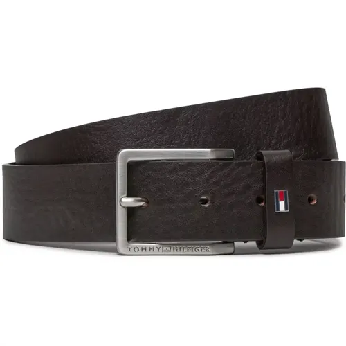 Leather Belt , male, Sizes: 90 CM, 120 CM, 85 CM, 110 CM, 95 CM, 115 CM, 105 CM, 100 CM - Tommy Hilfiger - Modalova