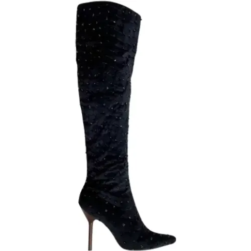Pre-owned Velvet boots , female, Sizes: 8 UK - Gucci Vintage - Modalova