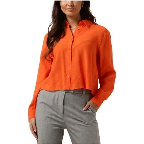 Orangefarbene Bluse Stilvoll und Elegant , Damen, Größe: XL - Modström - Modalova