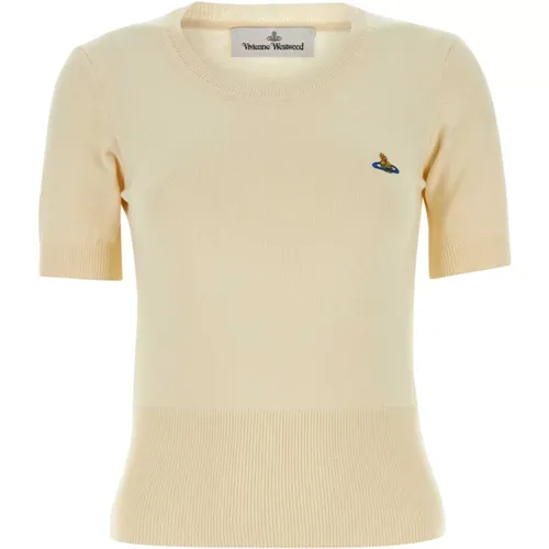 Ivory Cotton Blend Bea Sweater , Damen, Größe: M - Vivienne Westwood - Modalova