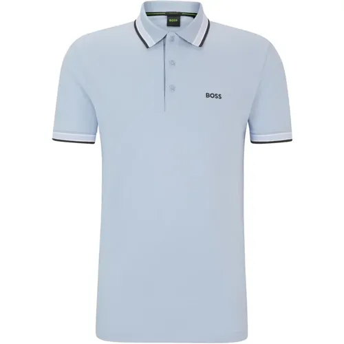 Hellblaues Poloshirt mit kurzen Ärmeln , Herren, Größe: 2XL - Hugo Boss - Modalova