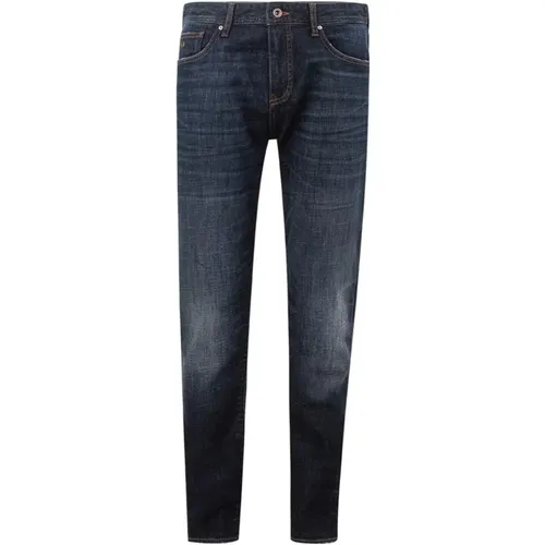 Luxuriöse Blaue Baumwoll-Denim-Jeans - Armani Exchange - Modalova