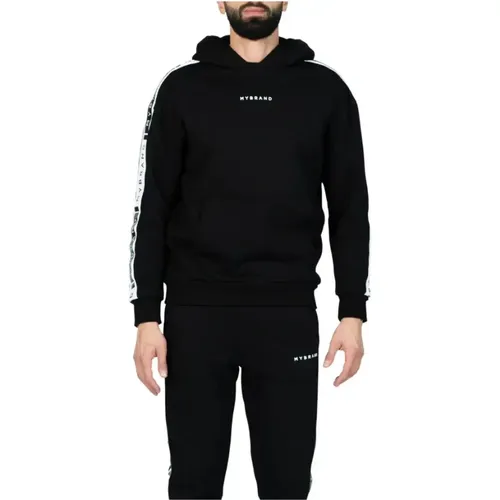 Hoodie mit Kontraststreifen in Schwarz , Herren, Größe: XL - My Brand - Modalova