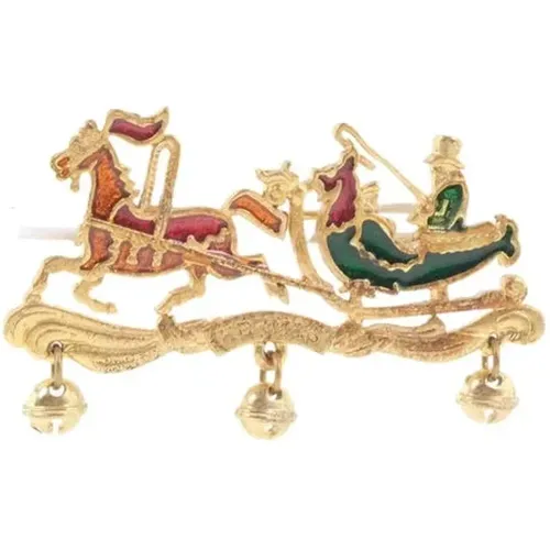 Pre-owned Jewellery, female, , Size: ONE SIZE Pre-owned Metal brooches - Hermès Vintage - Modalova