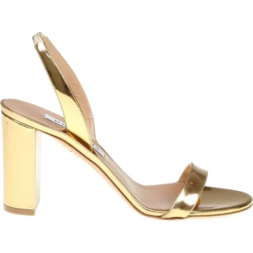 Gold Pumps Sandalen Eleganter Stil , Damen, Größe: 38 EU - Aquazzura - Modalova