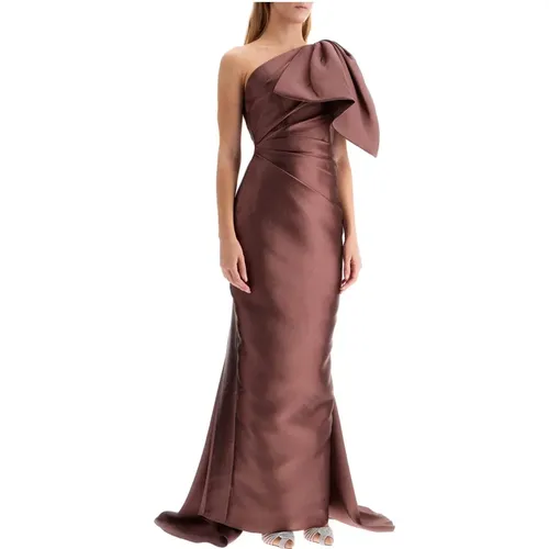 Glamouröses One-Shoulder Drapiertes Kleid , Damen, Größe: S - Solace London - Modalova