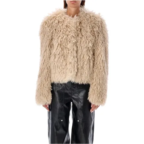 Eco Fur Jacket Outerwear Ecru , female, Sizes: S, 2XS, XS - Isabel marant - Modalova