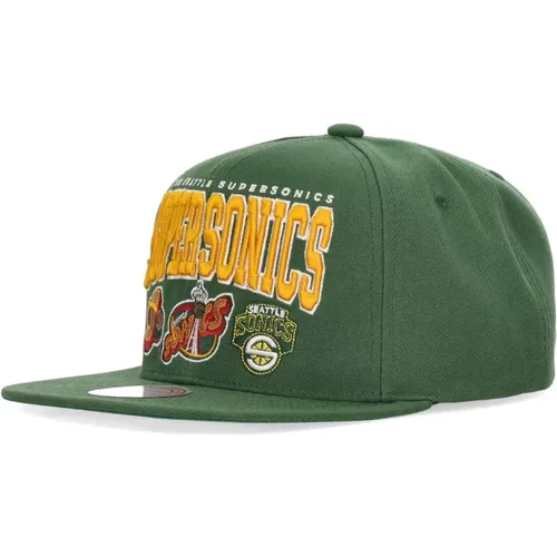 Seattle Supersonics Flat Brim Cap , male, Sizes: ONE SIZE - Mitchell & Ness - Modalova