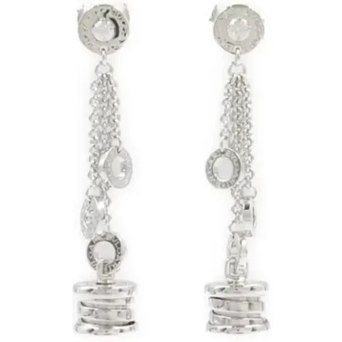 Pre-owned White Gold earrings , female, Sizes: ONE SIZE - Bvlgari Vintage - Modalova