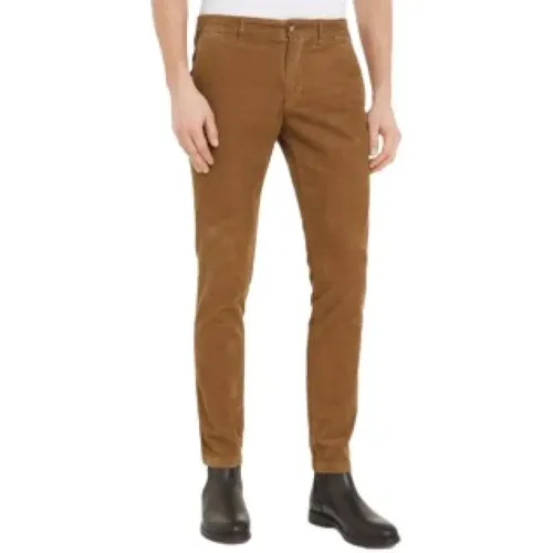 Corduroy Bleecker Chino Hose Braun , Herren, Größe: W33 L34 - Tommy Hilfiger - Modalova