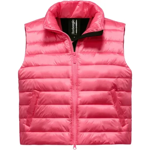 Comfy Synthetic Padded Vest with High Collar , female, Sizes: XL, L, S, M - BomBoogie - Modalova