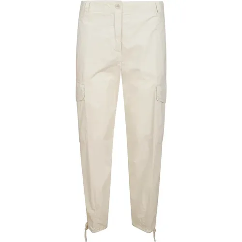 White Cotton Trousers with Pockets , female, Sizes: XS, S, 2XS - Aspesi - Modalova
