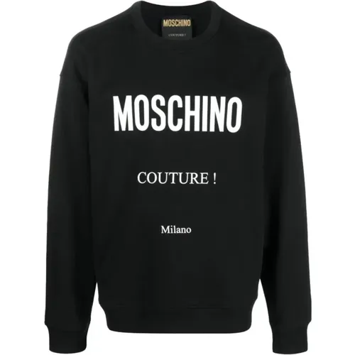 Sweatshirts, male, , Size: S Logo Print Sweatshirt - Moschino - Modalova