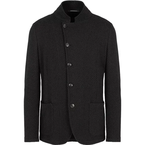 Guru Collar Jacket 3D Effect , male, Sizes: 2XL, 3XL, L, 4XL, XL, S, M - Emporio Armani - Modalova