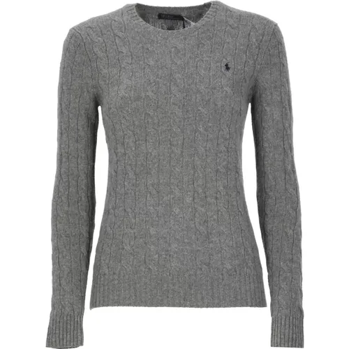 Grauer Woll- und Kaschmirpullover,Grauer Pullover mit Polo Pony Logo - Ralph Lauren - Modalova