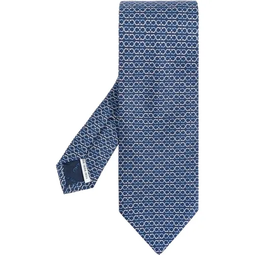 Ties, male, , Size: ONE SIZE Silk tie - Salvatore Ferragamo - Modalova