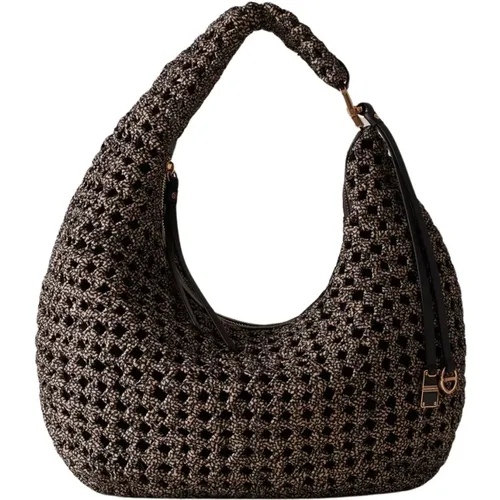 Hobo Tasche in Natur/Schwarz , Damen, Größe: ONE Size - Borbonese - Modalova