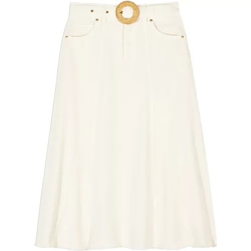 A-line Midi Skirt with Pockets , female, Sizes: XL, L - BA&SH - Modalova