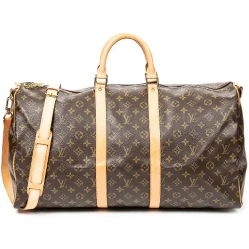 Pre-owned Weekend Bags, female, , Size: ONE SIZE Pre-owned Coated canvas travel-bags - Louis Vuitton Vintage - Modalova