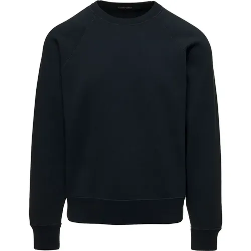 Schwarzer Crewneck Sweatshirt für Männer , Herren, Größe: 2XL - Tom Ford - Modalova