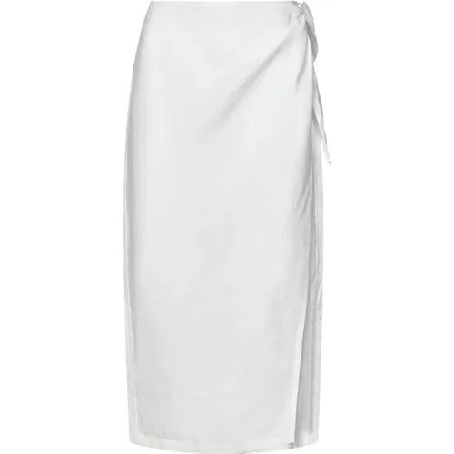 Nevis Linen Wrap Midi Skirt - Ralph Lauren - Modalova