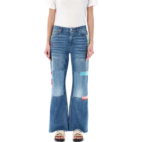 Mix Mohair Patch Jeans , female, Sizes: XS - Marni - Modalova