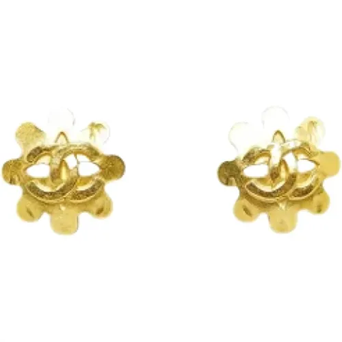 Pre-owned Jewellery, female, , Size: ONE SIZE Pre-owned Gold earrings - Chanel Vintage - Modalova