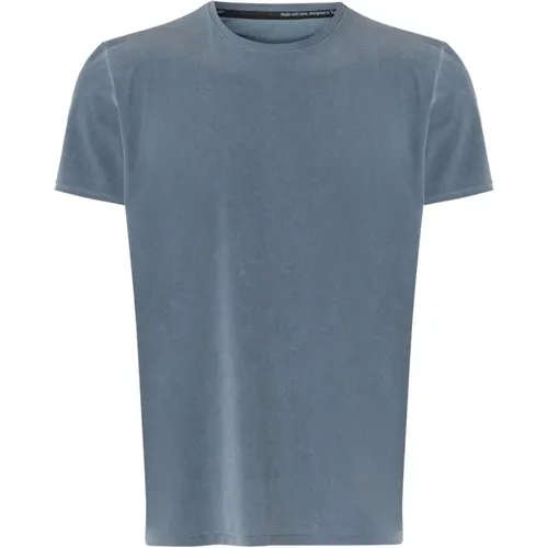 Blaues Piqué Hemd , Herren, Größe: XL - RRD - Modalova