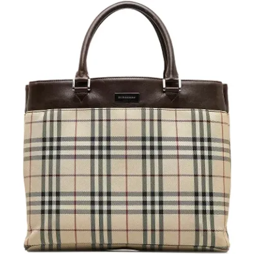 Pre-owned Tote Bags, female, , Size: ONE SIZE Pre-owned Canvas handbags - Burberry Vintage - Modalova