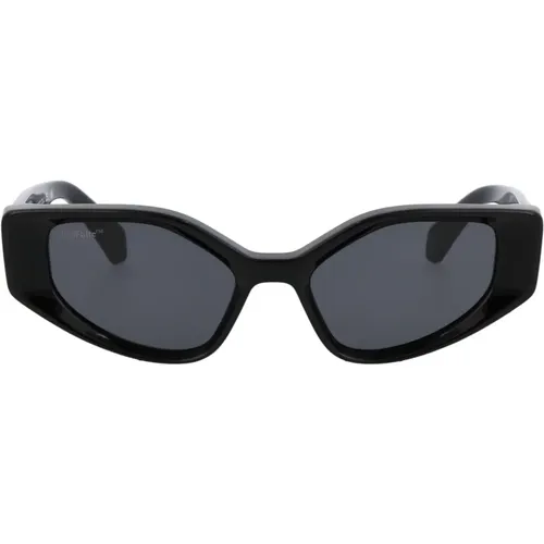 Retro Memphis Sunglasses , unisex, Sizes: 54 MM - Off White - Modalova