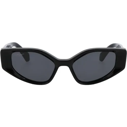 Retro Memphis Sunglasses , unisex, Sizes: ONE SIZE - Off White - Modalova