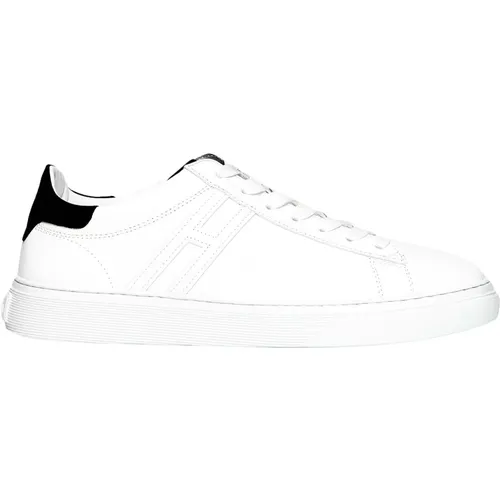 Weiße Ledersneaker mit Schwarzen Details - Hogan - Modalova