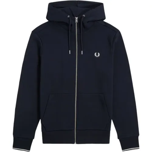 Zip-throughs, male, , Size: M Stylish Sweatshirt for Men - Fred Perry - Modalova