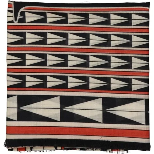 Winter Scarves, unisex, , Size: ONE SIZE Wool Scarf Geometrical Pattern Women - Lanvin - Modalova