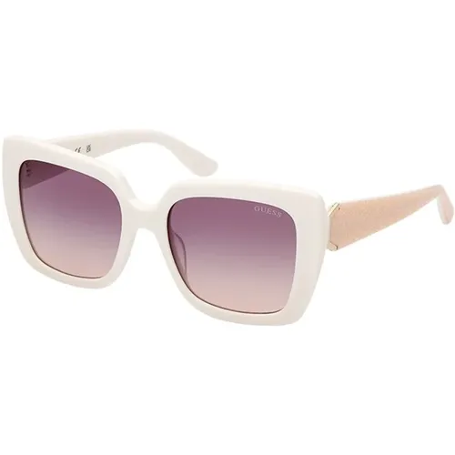 Violette Verlaufsspiegel-Sonnenbrille , Damen, Größe: 53 MM - Guess - Modalova