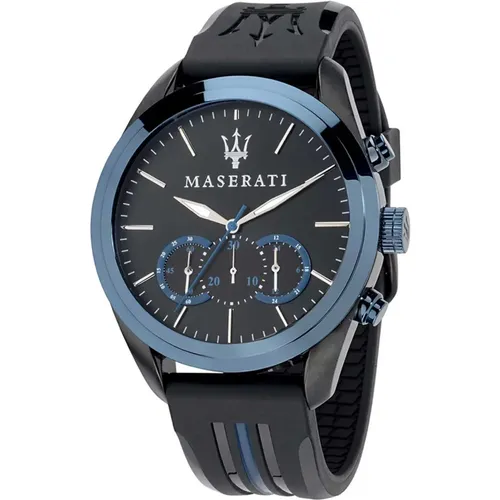 Stylish Mens Watch Traguardo Silicone , male, Sizes: ONE SIZE - Maserati - Modalova