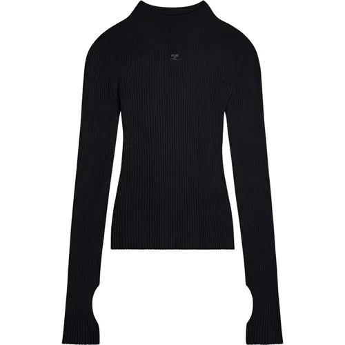 Stylischer Mockneck Pullover , Damen, Größe: S - Courrèges - Modalova