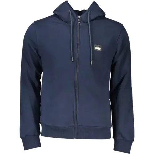 Blaue Baumwollpullover - Stilvoll und Bequem , Herren, Größe: XL - Cavalli Class - Modalova