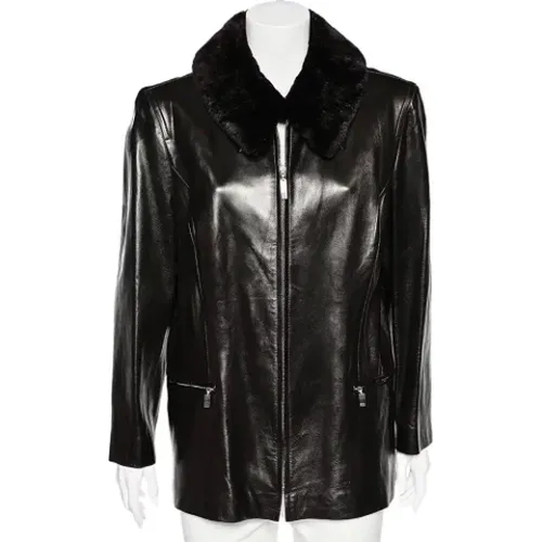Pre-owned Leather outerwear , female, Sizes: L - Celine Vintage - Modalova