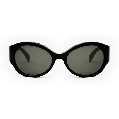 Sunglasses, unisex, , Size: ONE SIZE Wraparound Sunglasses with Grey Lenses - Celine - Modalova