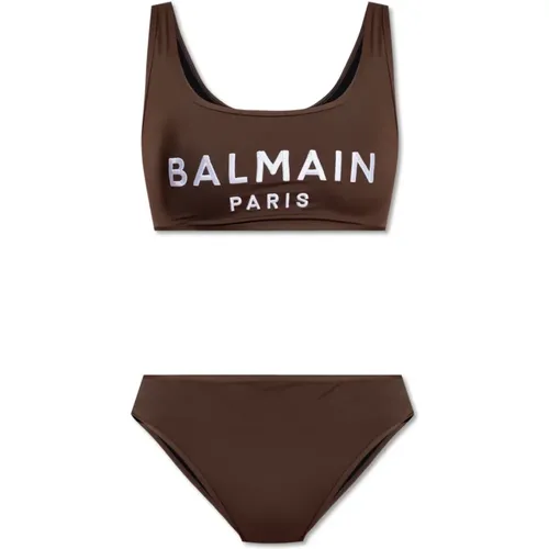 Zweiteiliger Badeanzug , Damen, Größe: XS - Balmain - Modalova